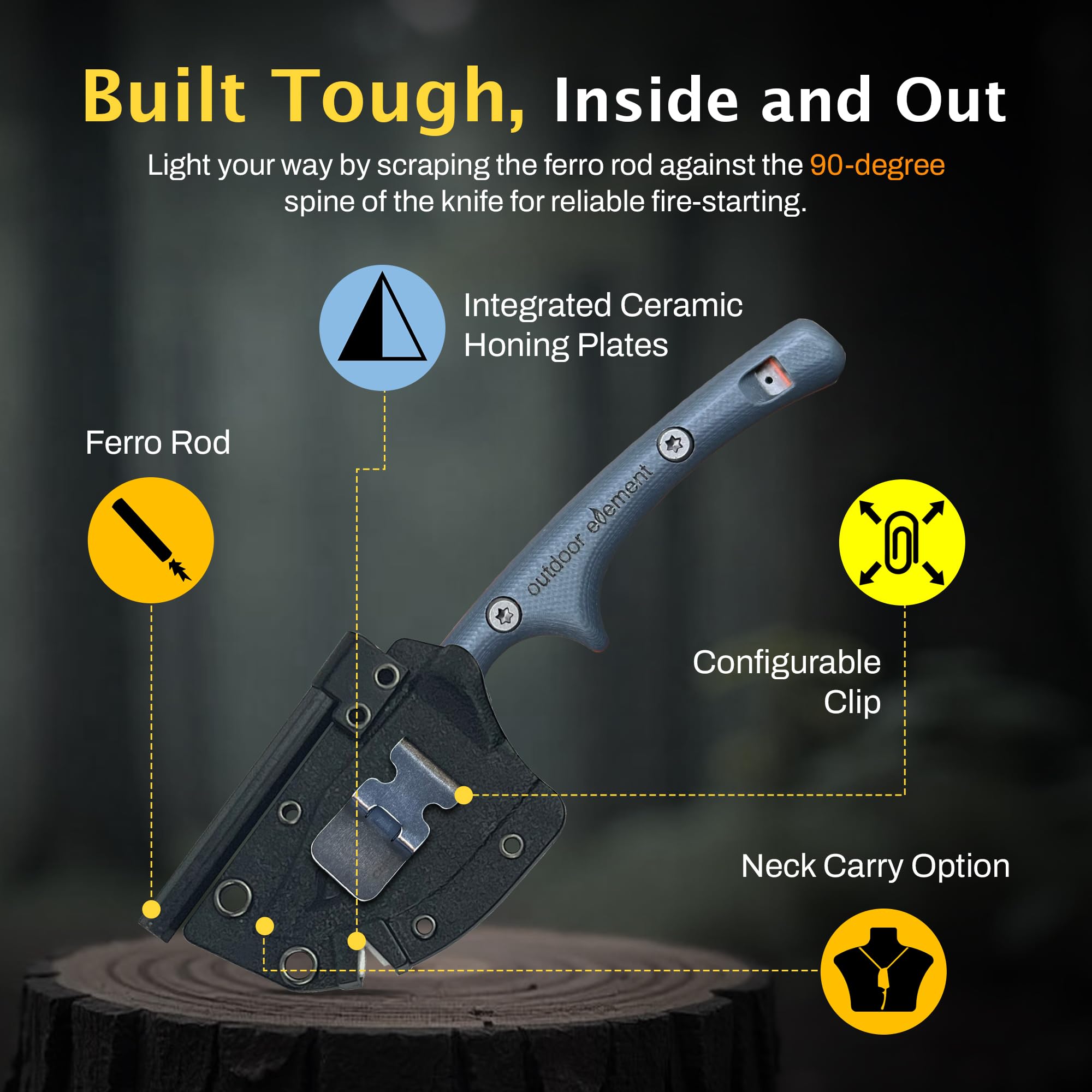 Amazon | アウトドアエレメント(Outdoor Element) アウトドア ナイフ